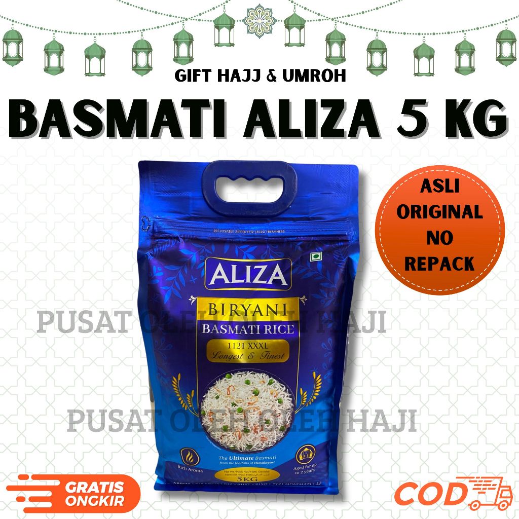Jual BERAS BASMATI ALIZA 5 KG BASMATI ABU KASS BASMATI ALISHAAN BASMATI ...