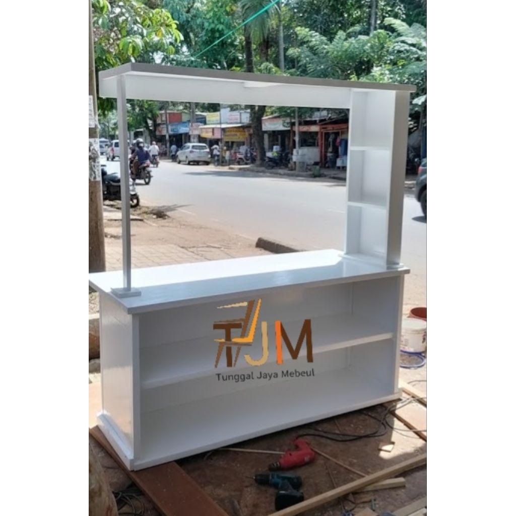 Jual desain meja rata ( Angkringan ) gerobak jualan/booth kayu/ booth ...