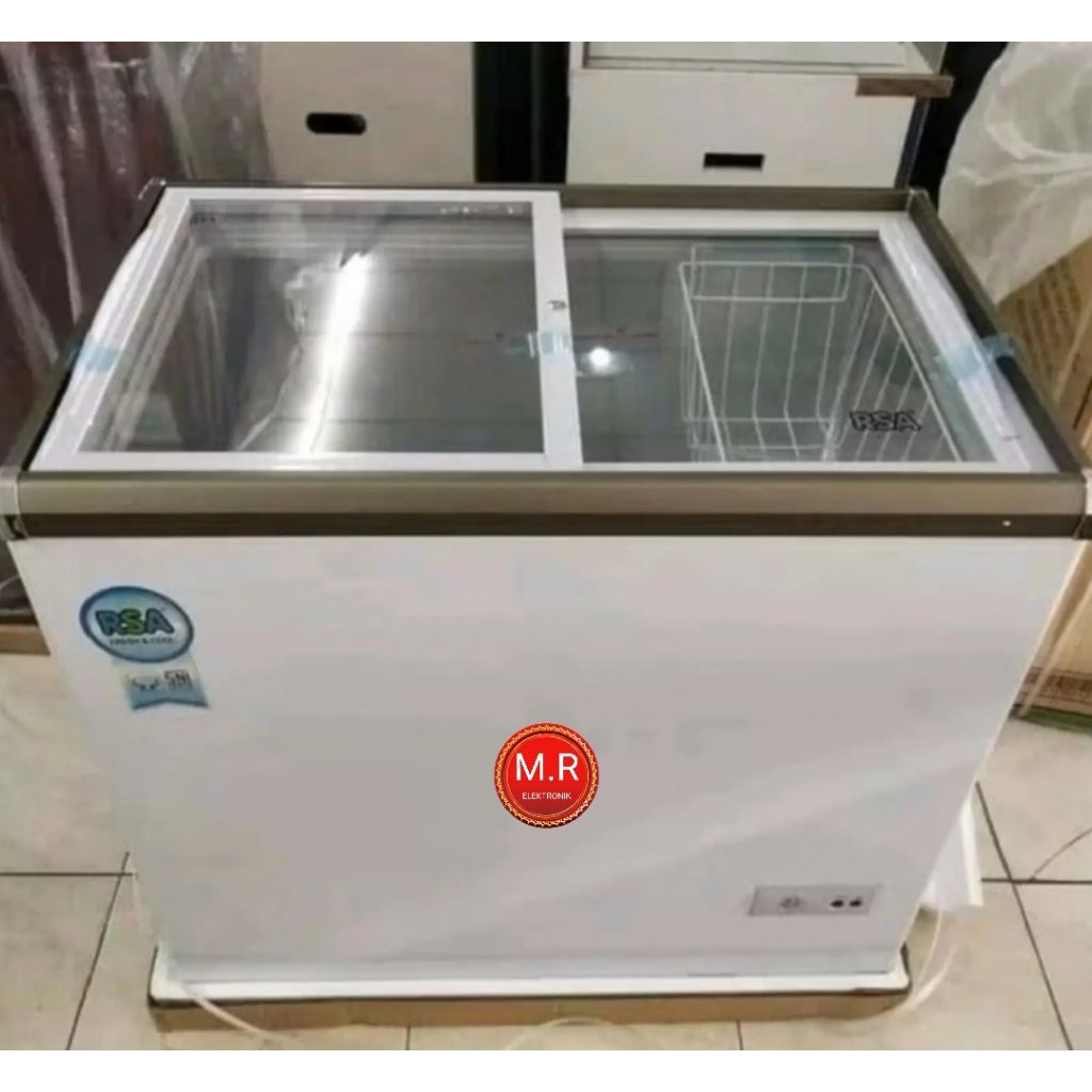 Jual FREEZER SLIDING GLASS RSA 200 LITER XS200 GARANSI RESMI 5 TAHUN ...