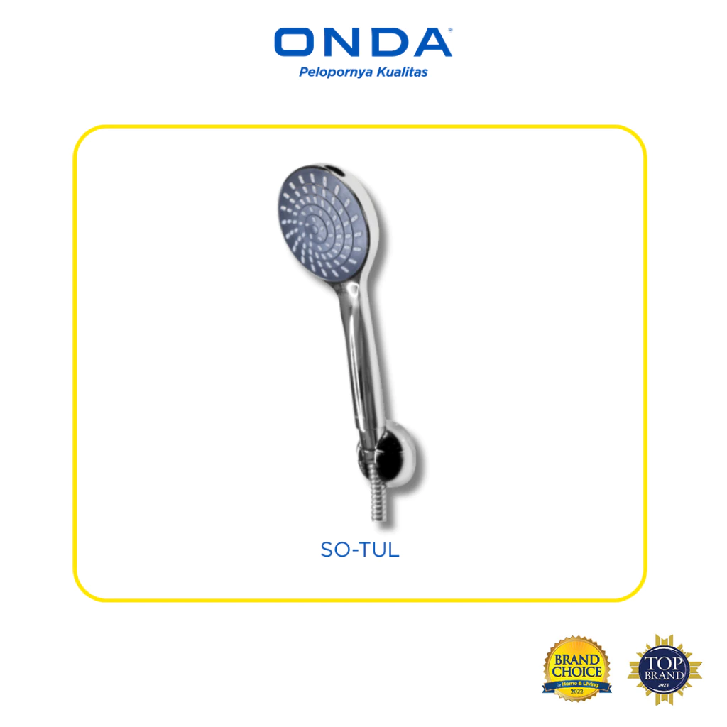 ONDA PAKET HEMAT Hand Shower dan Kran Shower 2 Cabang - Hand Shower SO-TUL + Kran Cabang K 406 CTG - foto 1