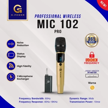 G POWER Microphone Mikrophone 202 PRO Mic Karaoke Meeting Professional Mic Wireless Charger