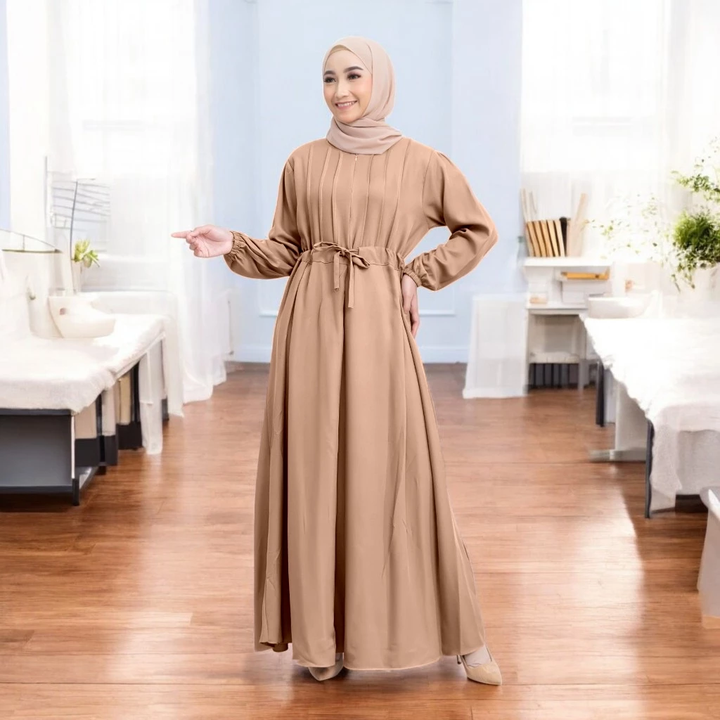 Gamis polos cocok untuk aktivitas harian