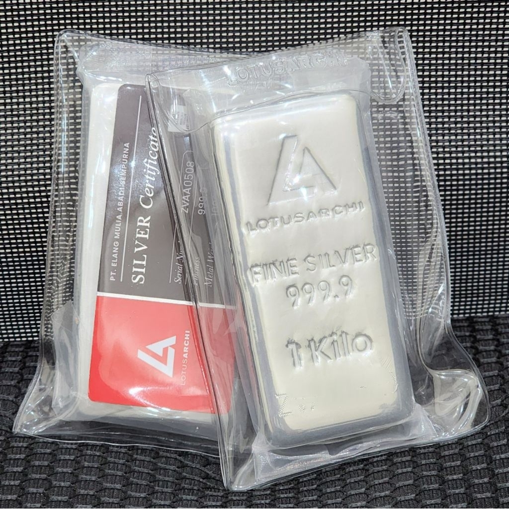 Jual Ready stock!! PERAK Batangan SILVER 999,9 LOGAM MULIA 1000 gram ...