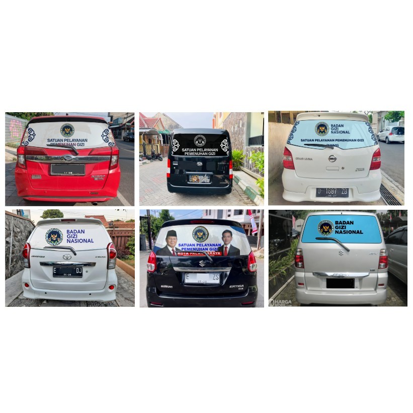 Jual Cetak oneway vision sticker kaca belakang mobil, tembus pandang ...