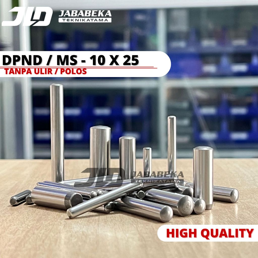 Jual DPND 10X25 MM Dowel Pin Polos Solid Tanpa Drat Ulir Tipe DPND / MS ...