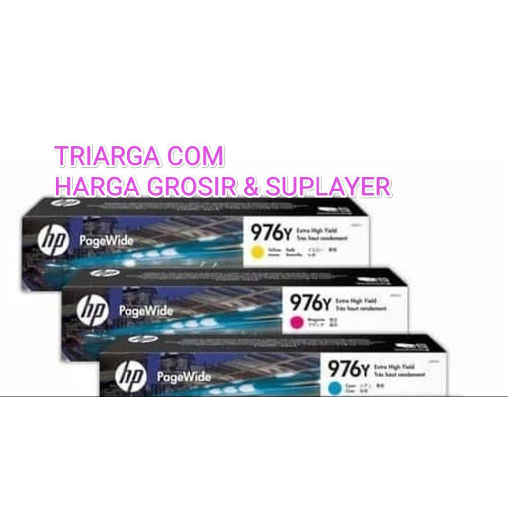 Jual TINTA HP 976Y COLOR ORIGINAL CYAN MAGENTA YELLOW | Shopee Indonesia