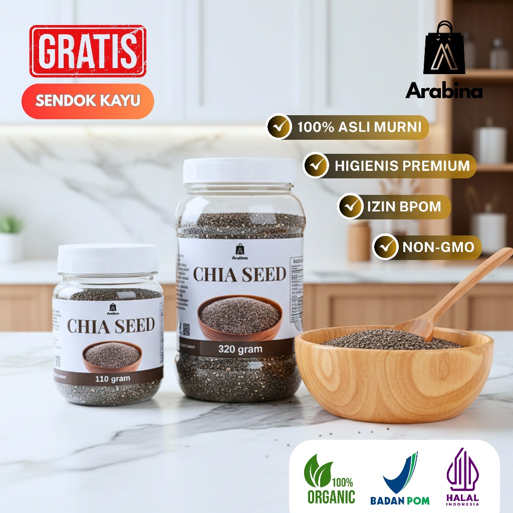 Jual Chia Seed Premium 100% Original Non GMO Organik Cia Seeds Organic ...