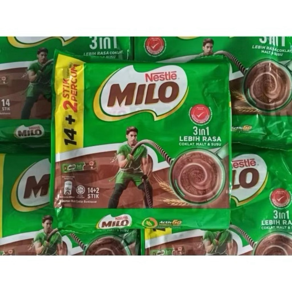 Jual Milo Saset 3in1 Lebih Rasa Coklat Malt & Susu 14+2 Stik / Milo ...