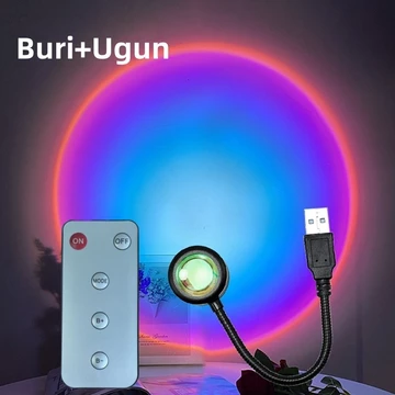 Lampu Sunset Proyektor Remote RGB Dengan Proyektor Remote Port USB Ideal Untuk Foto Luar Ruang