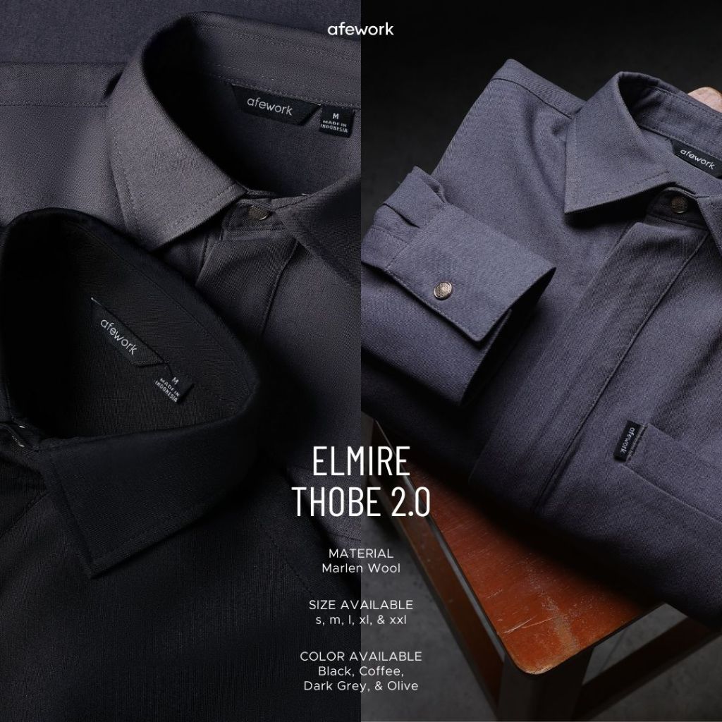 Jual Afework ELMIRE Thobe 2.0 Jubah Premium Lengan Panjang Pria Dewasa ...