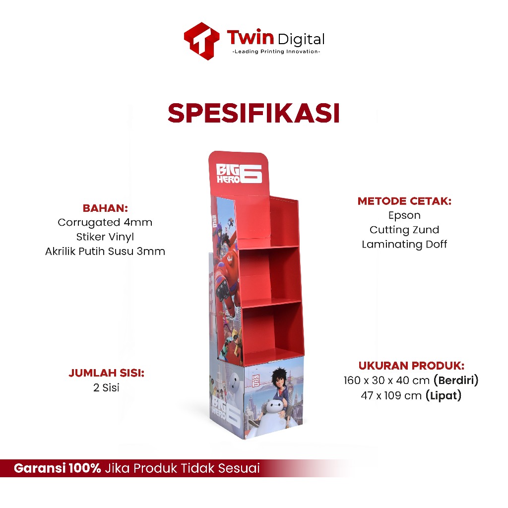 Jual Twindigital Custom POP Floor Display Corrugated Seat Lock - Cetak ...