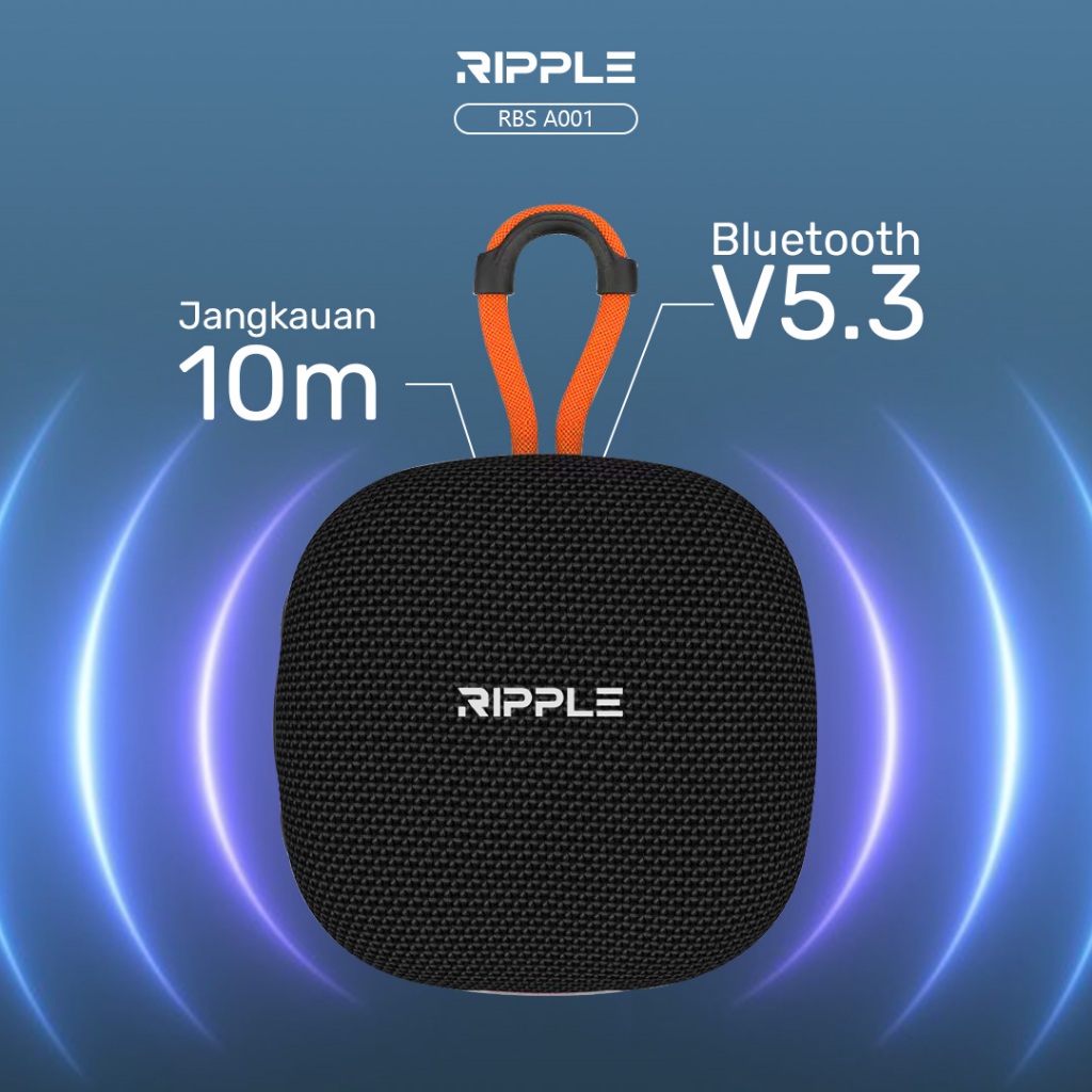 Jual Ripple Bluetooth Speaker RBS C038/RBS A001 Heavy Bass 360 Derajat ...