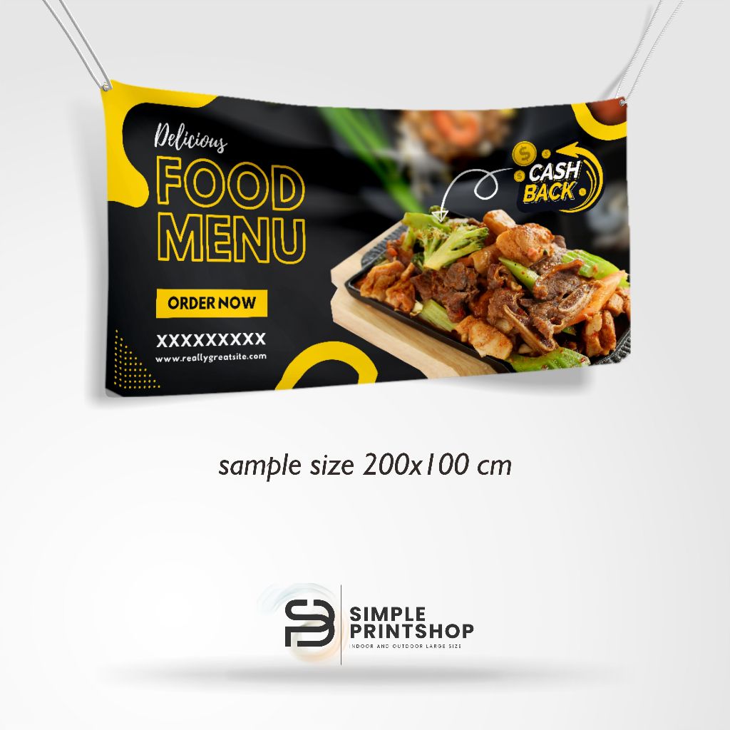 Jual Spanduk Banner Food Menu Free Custom Design | Shopee Indonesia
