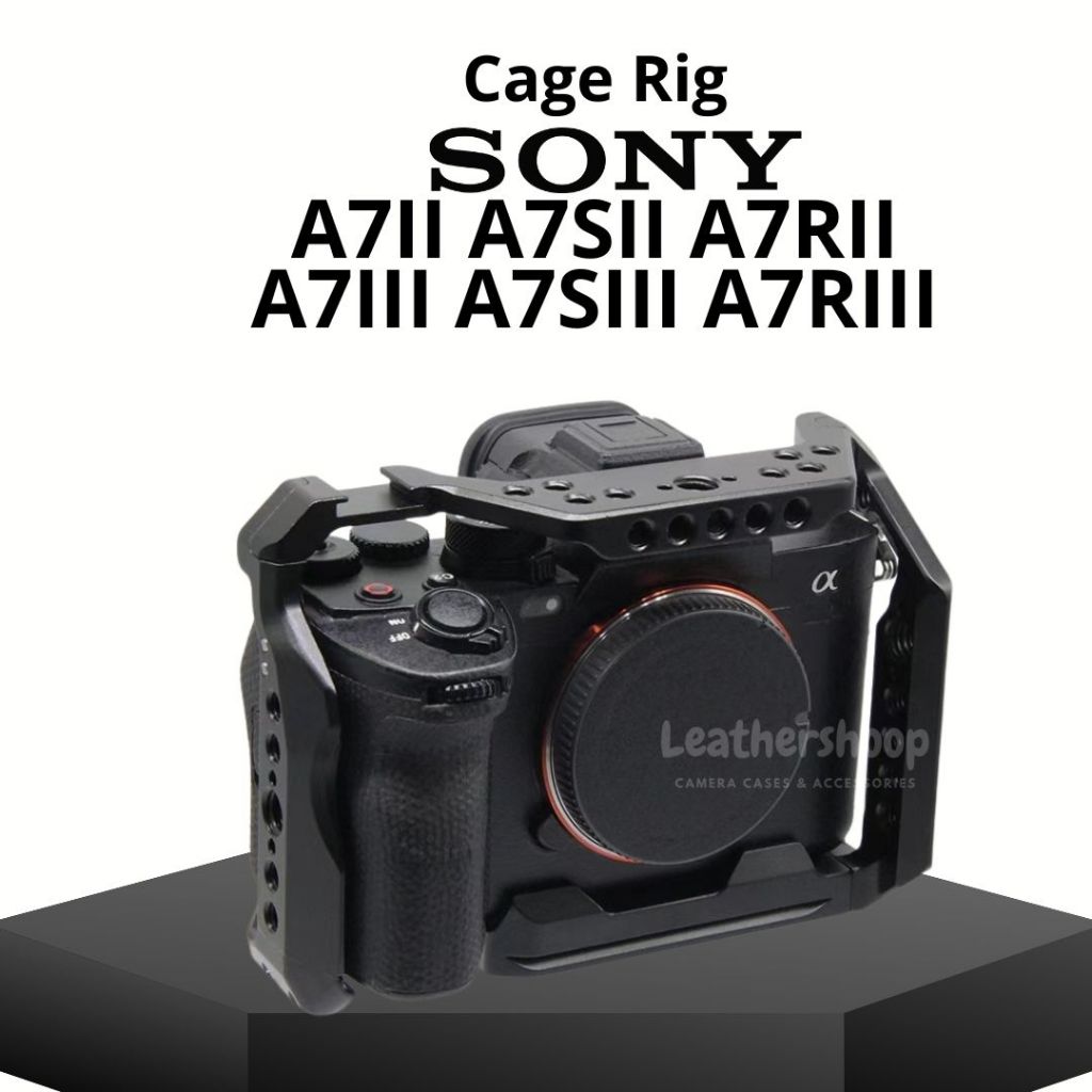 Cage Rig Sony A7II A7SII A7RII A7III A7SIII A7RIII Bracket dudukan  penyangga Aksesori Vlog