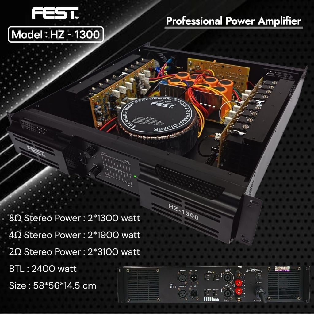 Jual Power Fest NX 12000 HZ1300 Original Amplifier FEST NX12000 Class H ...