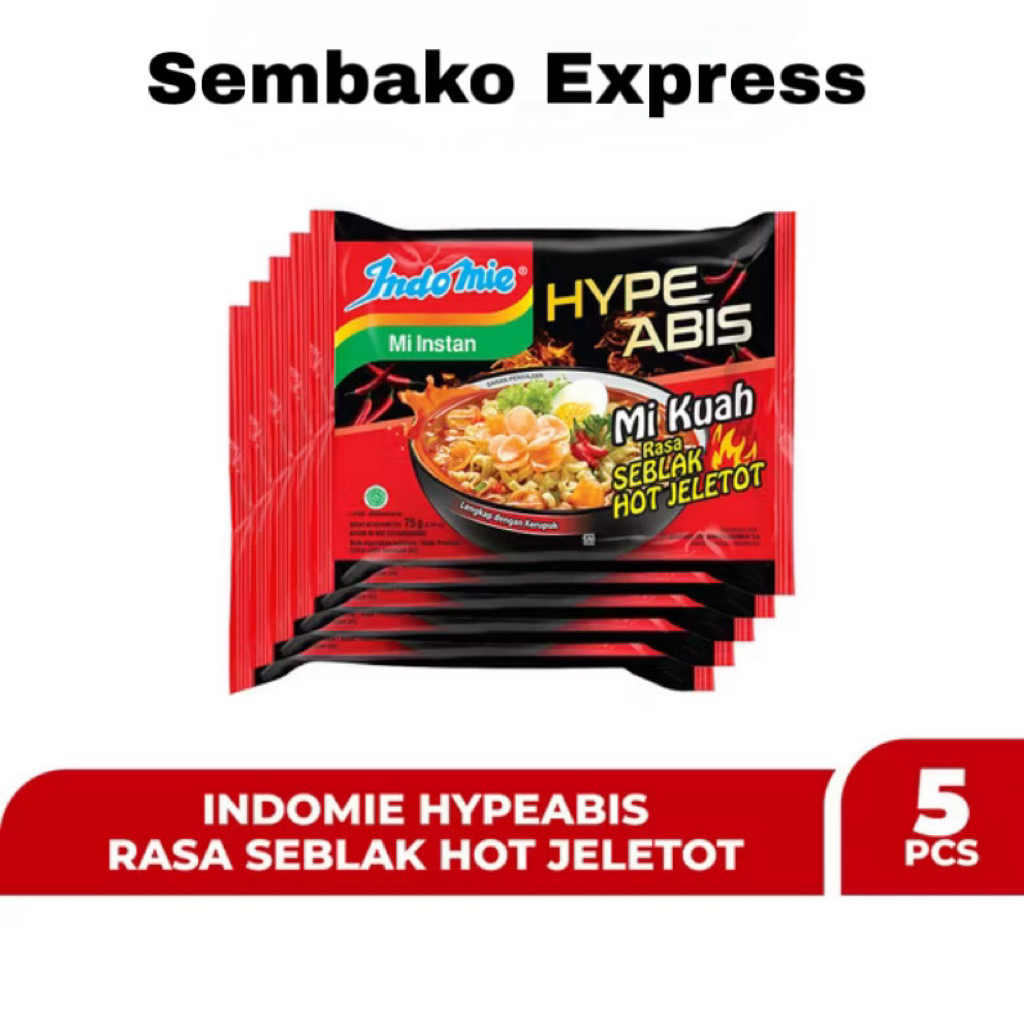Jual Indomie Hype Abis Seblak Hot Jeletot 5 Pcs | Mi Kuah Pedas Nikmat ...