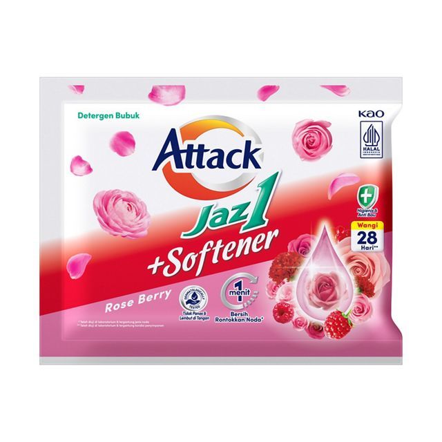 Jual ATTACK JAZ1 DETERGENT BUBUK SACHET 40g 1 RENCENG ISI 6 SACHET ...