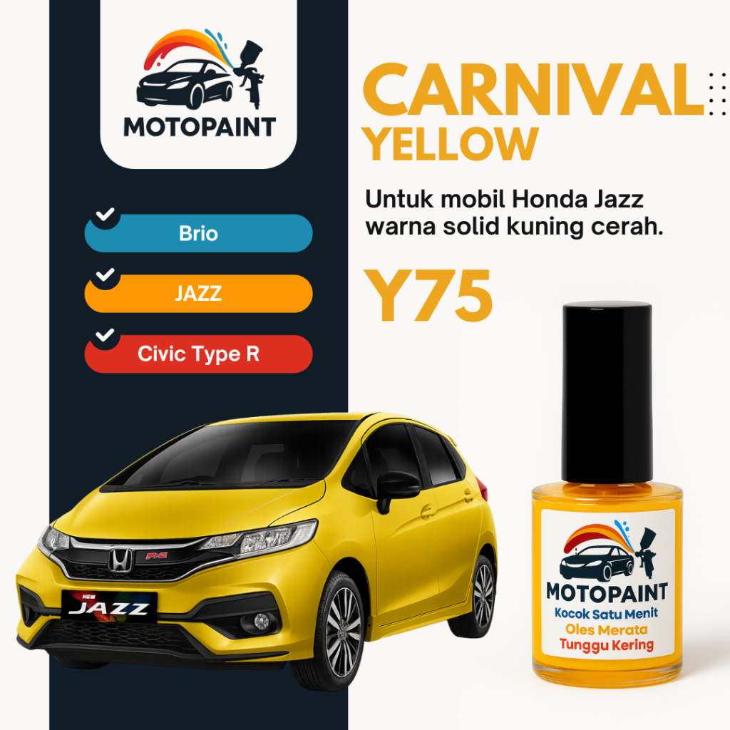 Jual Cat Oles Mobil – Cat Baret Mobil – Touch Up Paint Carnival Yellow ...