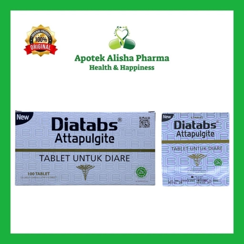 Jual New Diatabs Attapulgite Box isi 100 Tablet Obat Diare | Shopee ...