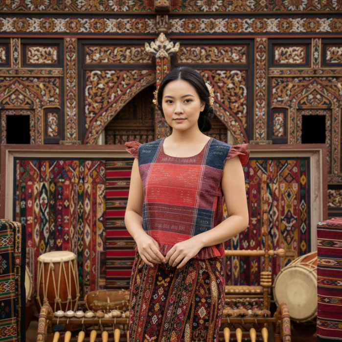 Jual Vest Ulos / Rompi Dewasa Perempuan / Rompi Ulos Batak / Model ...