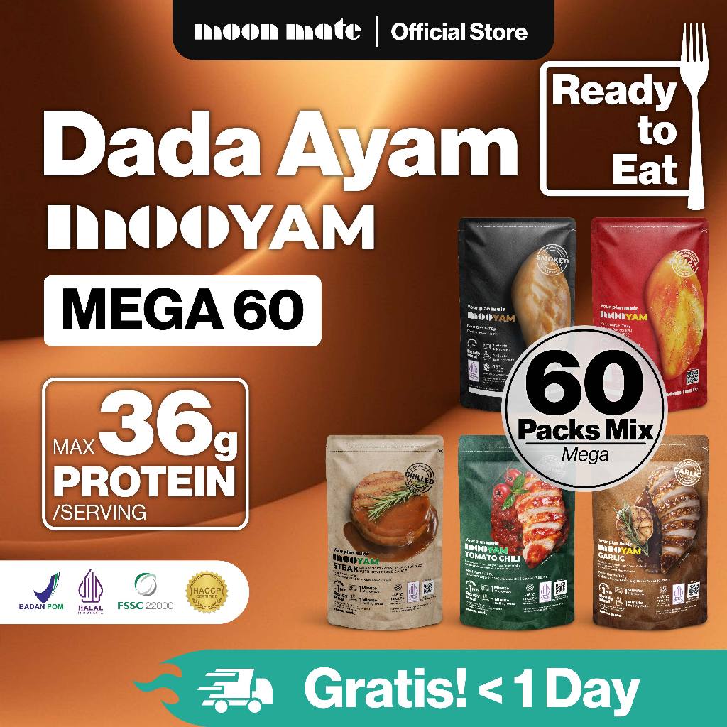 Jual Moon Mate | 60 Packs Dada Ayam MOOYAM Mix Mega Package - High ...