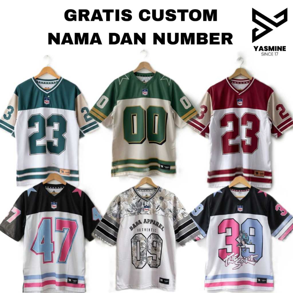 Jual YASMINE17 Jersey Custom Geratis Nama Dan Number Dewasa Dan Anak ...
