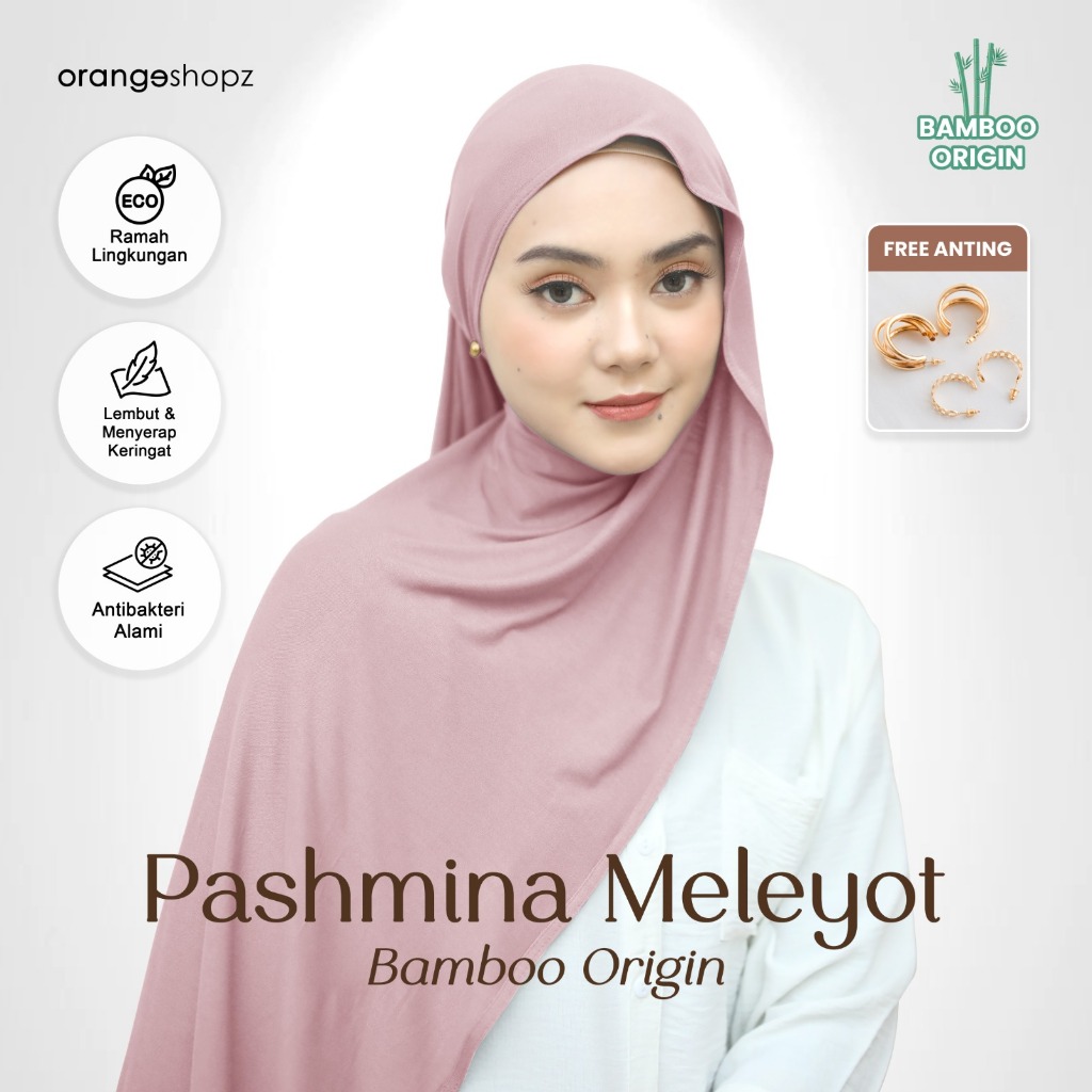 Jual Orangeshopz - Pashmina Meleyot Tencel Bamboo Original Premium FREE ...
