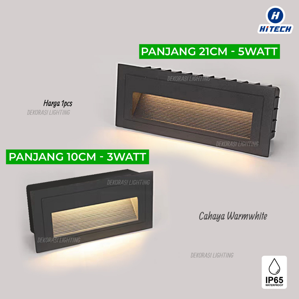 Jual Lampu tangga dinding led 3w 5w model tanam inbow panjang 21cm 10cm ...