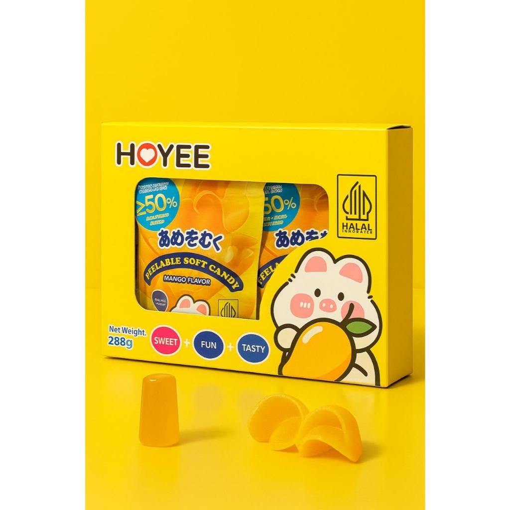 Jual Gummy Rasa Mango dan Gummy Rasa Peach 1 Box - HOYEE Peelable Soft ...