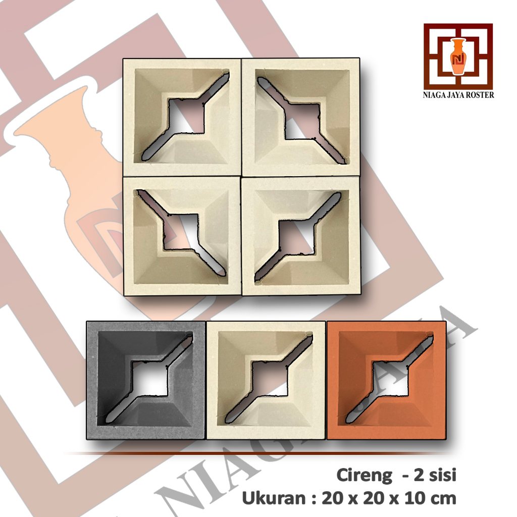 Jual NIAGA JAYA ROSTER - Roster Beton Minimalis Ukuran 20x20cm, Loster ...