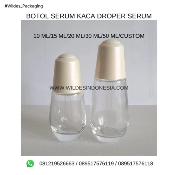 Jual BOTOL SERUM DROPPER PIPET GLASS 30 ML/50 ML/100 ML/CUSTOM | Shopee ...