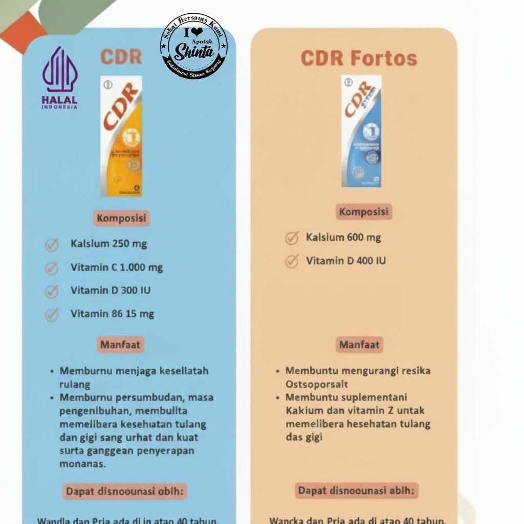 Jual CDR Fortos Kalsium Efervesen | Vitamin Tulang Kuat | CDR Fortos ...