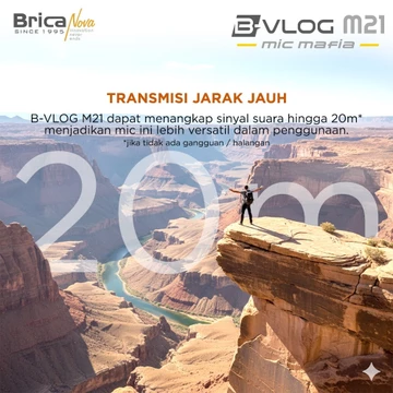 Brica B VLOG M21 Dual Wireless Microphone Clip On Mic Vlog With Charging Case BVLOG