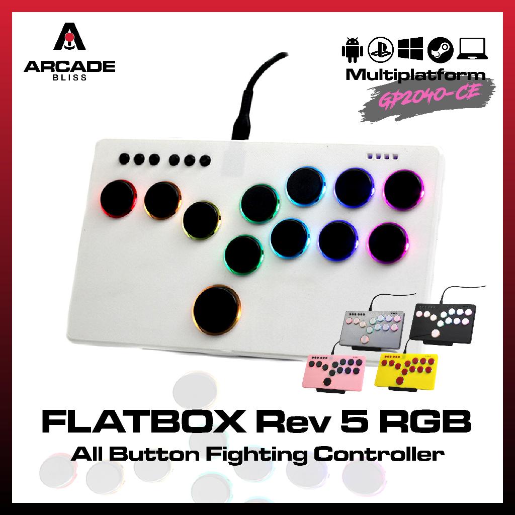 Jual Flatbox Rev 5 RGB V2 Leverless Mini Hitbox Fighting Controller PS3 ...