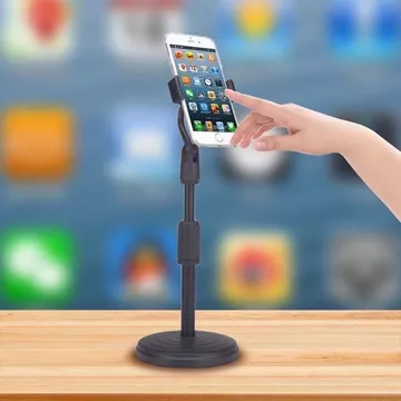Tripod Broadcasting Stand Holder Putar 360° Kode 67 Phone Holder Lipat Portable T