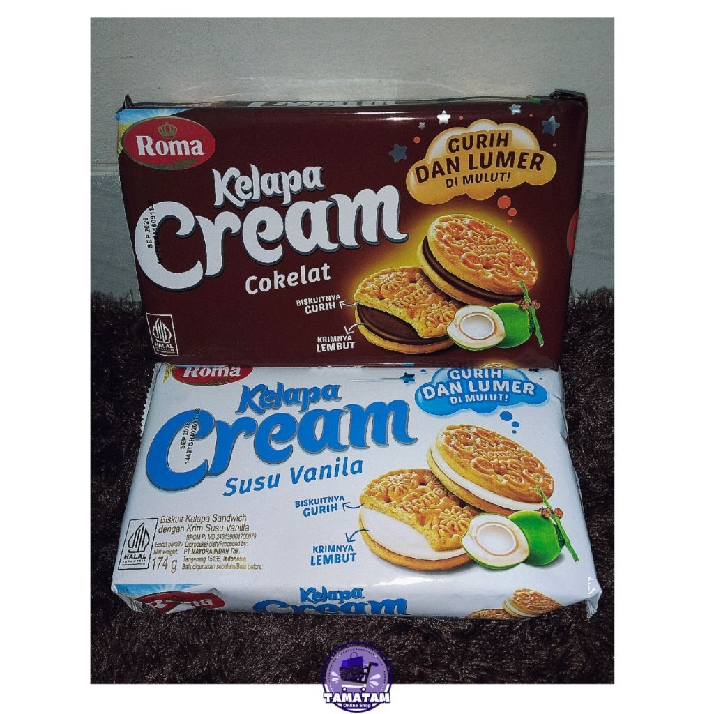 Jual Roma Kelapa Cream All Varian 189 gr | Shopee Indonesia