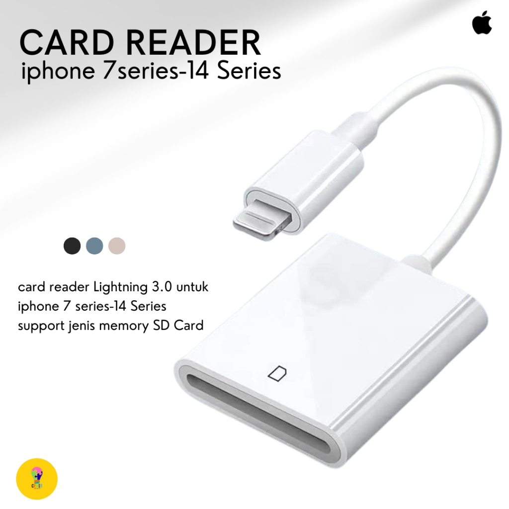 Jual CARD READER IPHONE X 11 12 13 14 PRO MAX SERIES Lightning SD
