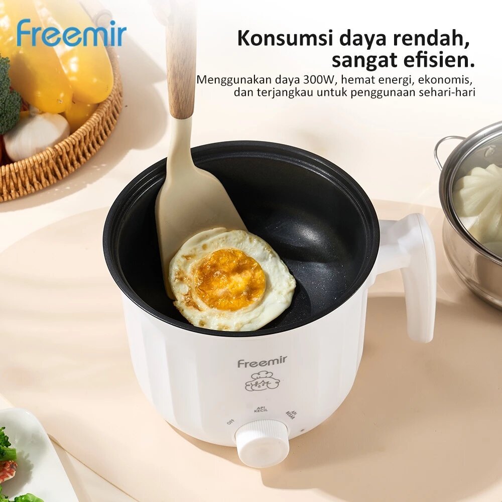 Jual VATIRI x FREEMIR Mini Electric Cooker White 1.2L & 1.5L - Anti ...