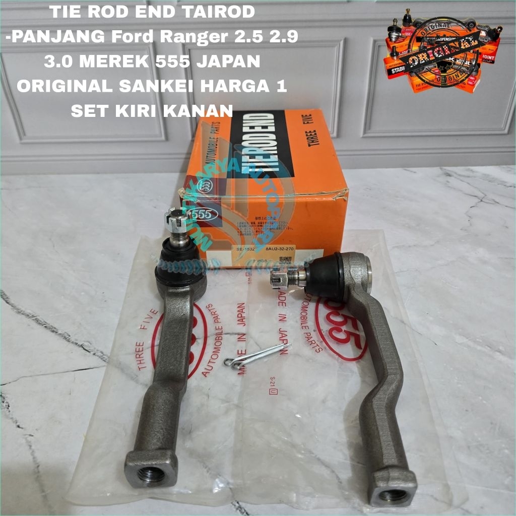 Jual TIE ROD END TAIROD -PANJANG Ford Ranger 2.5 2.9 3.0 MEREK 555 ...
