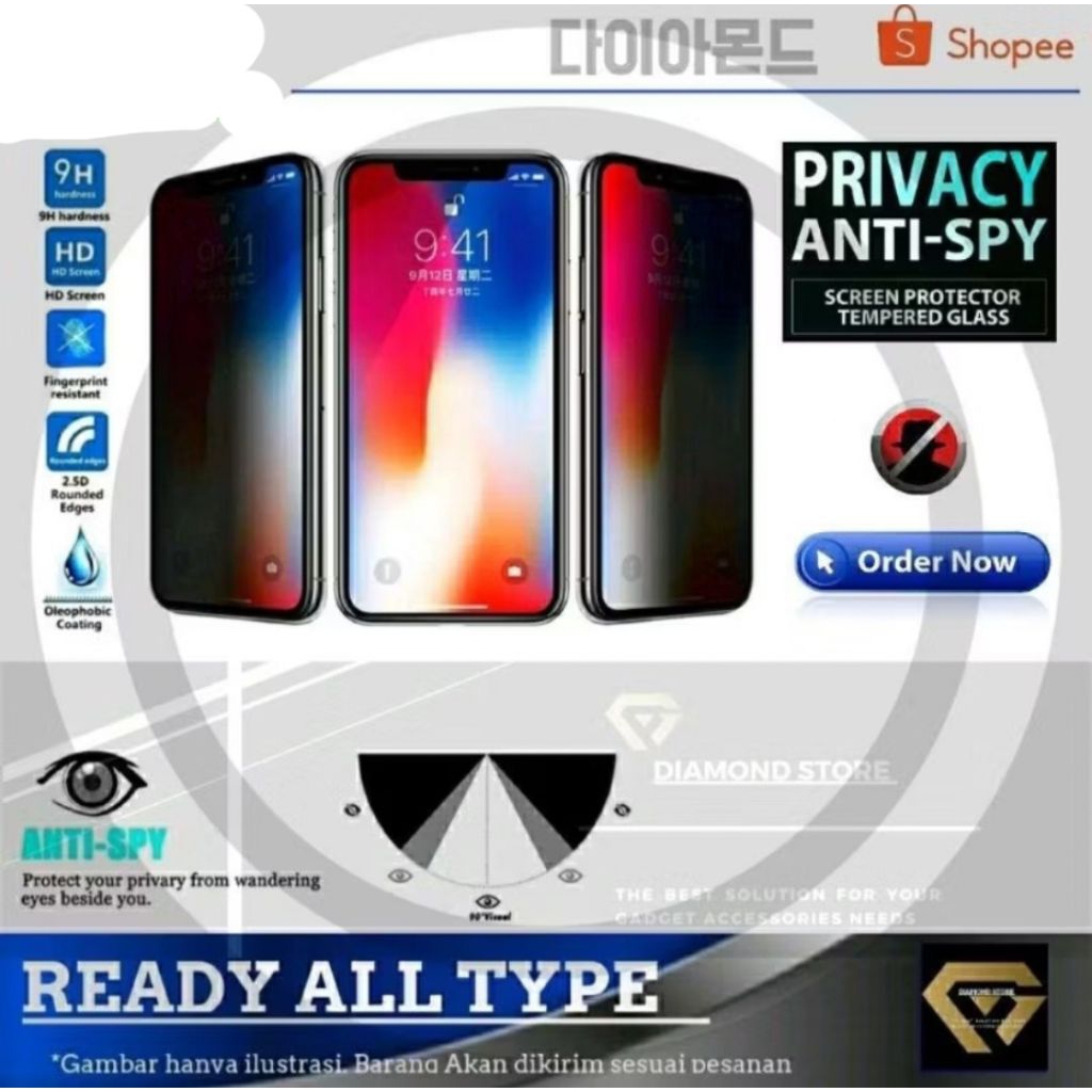 Jual INFINIX ANTI SPY / TEMPERED GLASS / SCREEN GUARD / TG / PELINDUNG ...