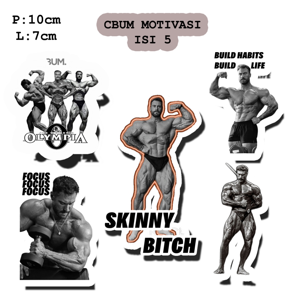 Jual STICKER PACK GYM,BODYBUILDER,CBUM,MR OLYMPIA,ARNOLD | Shopee Indonesia