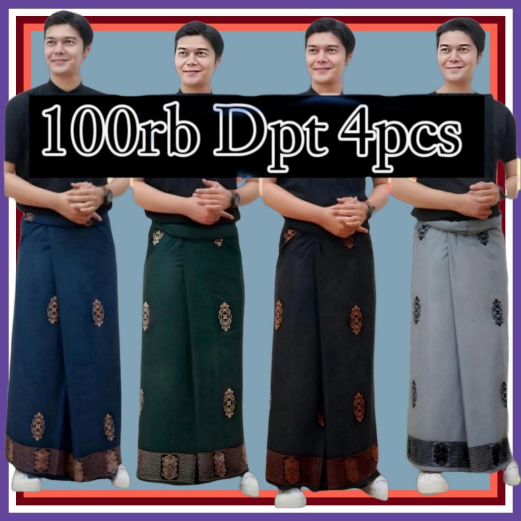 PROMO Sarung Batik Dewasa 4pcs 100ribu Pria Wanita Terlaris Motif Sarwon Gus Iqdam Pintu Aceh Series