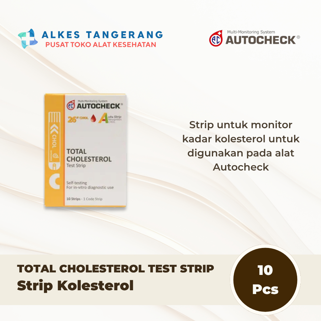 Jual Autocheck Strip Kolestrol / Total Cholestrol Strip Cek Kolestrol ...