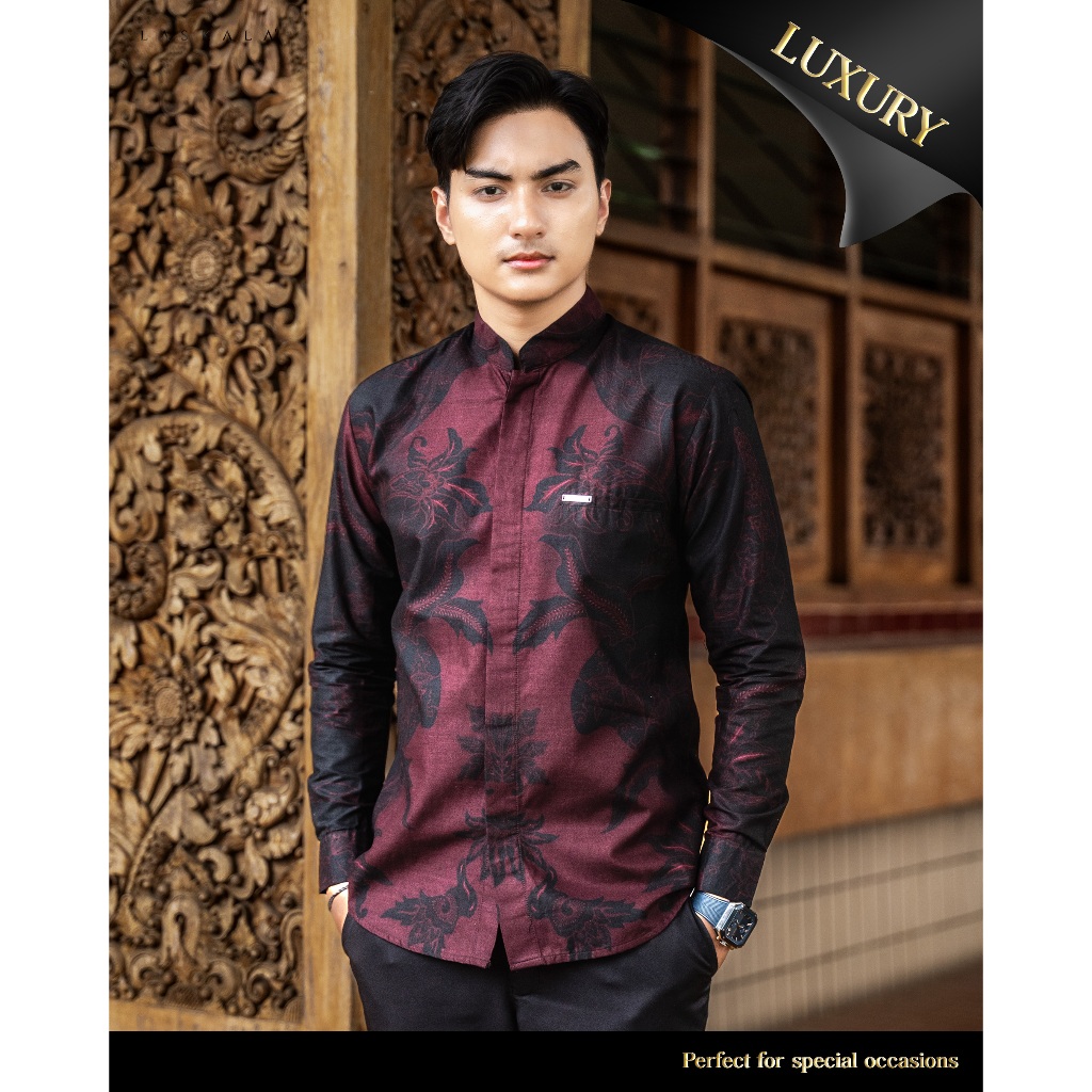Jual Laskala Batik Premium Armenia Kemeja Batik Pria Slimfit Lengan ...