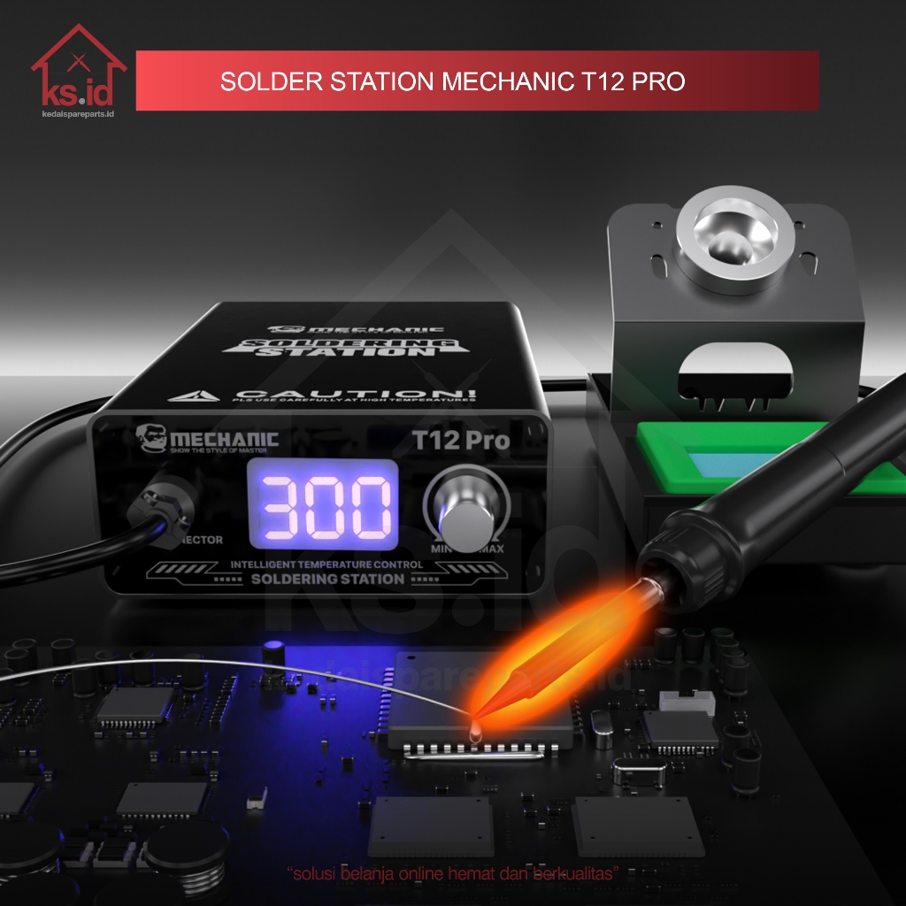 Jual Solder Station Mechanic T12 PRO / Solder Mechanic T12PRO Black New ...