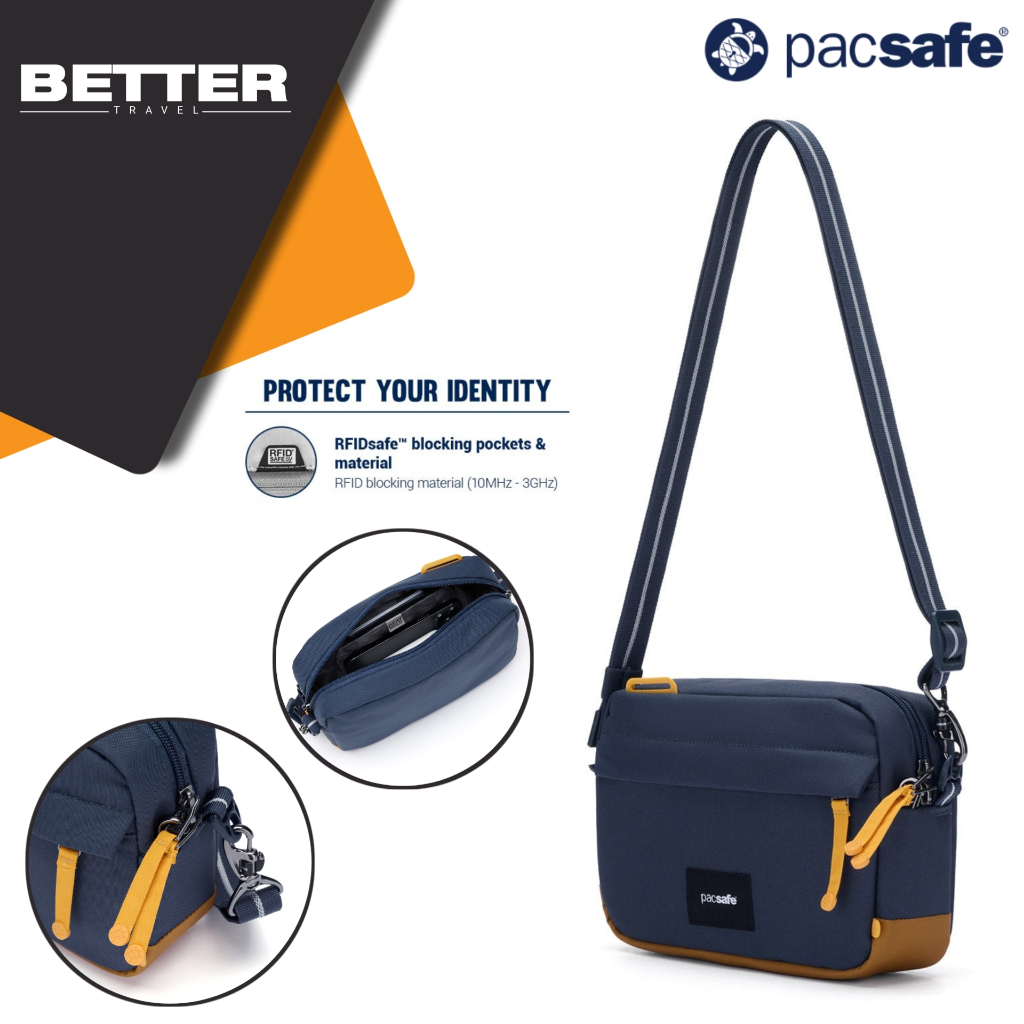 Jual PACSAFE go crossbody tas selempang traveling anti theft RFID ...