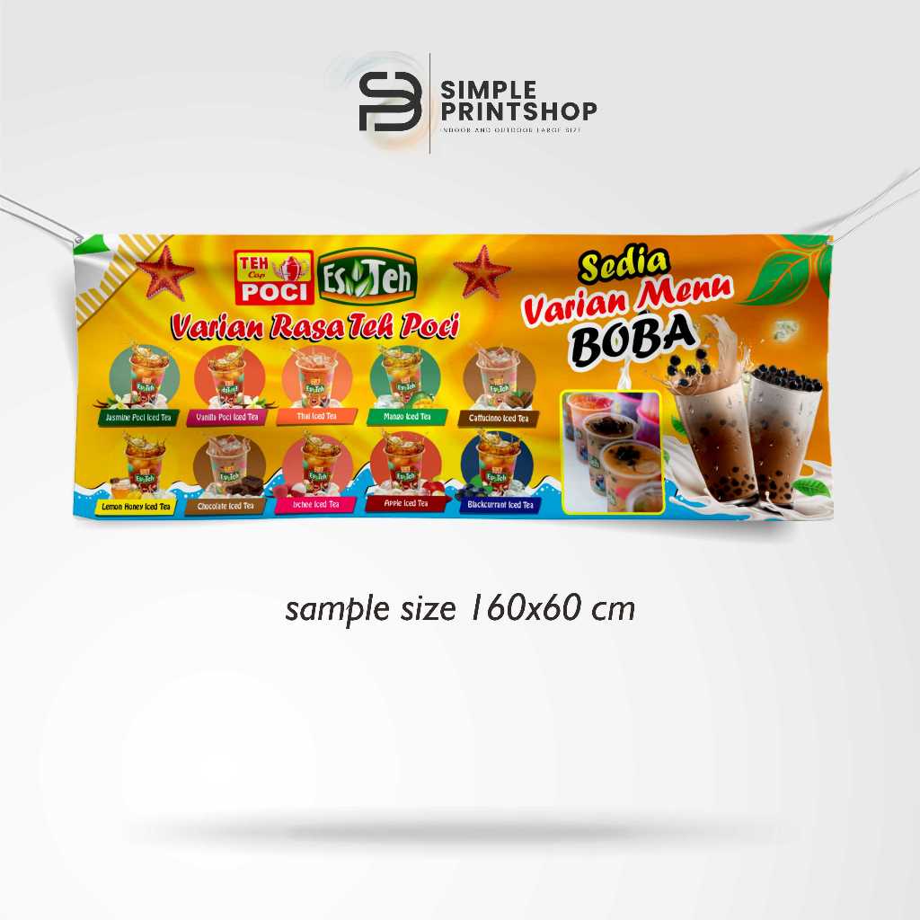 Jual Spanduk Banner Varian Rasa Teh Poci Custom Design | Shopee Indonesia