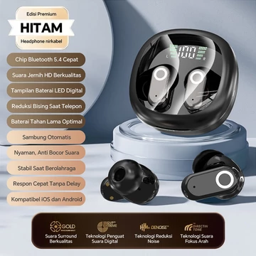 Layar LED TWS J55 Earphone Bluetooth Nirkabel Dengan Kontrol Sentuh Bluetooth 5.4