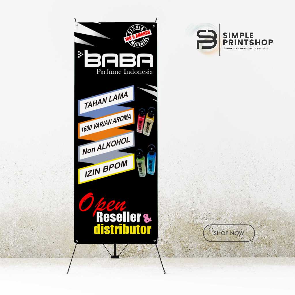 Jual Spanduk Banner Baba Parfume Bisa Custom Design | Shopee Indonesia