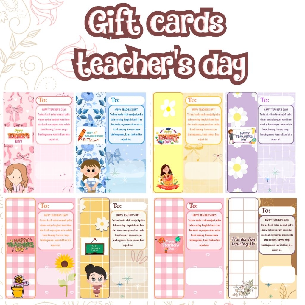 Jual gift card hari guru|kartu hari guru|gift teacher's day | Shopee ...